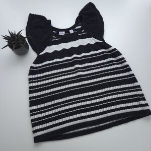 Gap Kids Black White Crochet Sweater Tank Top size XXL (14-16 Years)